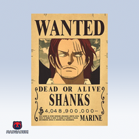 Affiche WANTED One Piece 🏴‍☠️ : Shanks