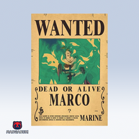 Affiche WANTED One Piece 🏴‍☠️ : Marco