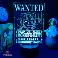Lampe LED One Piece 🏴‍☠️ : Luffy Wanted