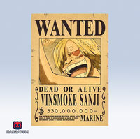 Affiche WANTED One Piece 🏴‍☠️ : Vinsmoke Sanji