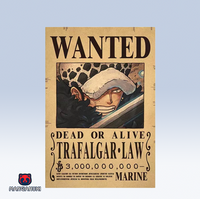 Affiche WANTED One Piece 🏴‍☠️ : Tragalfar Law