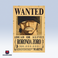 Affiche WANTED One Piece 🏴‍☠️ : Roronoa Zoro